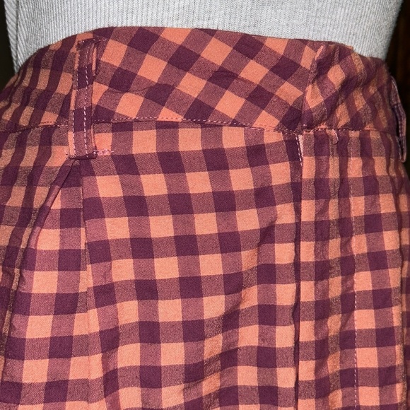 Daisy Street lightweight relaxed fit straight leg checkered high rise  trousers - Picture 2 of 5